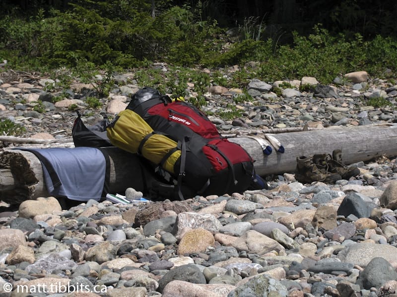 Stopped for a rest on Seely Beach.