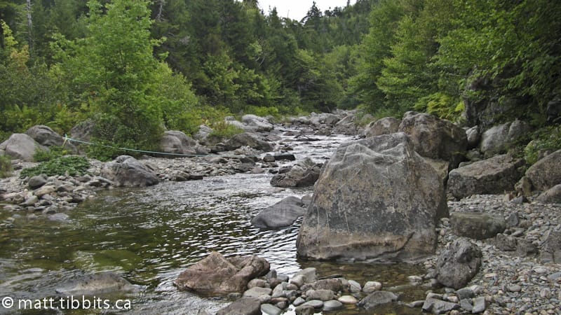 One of 2 river crossings on the Upper Salmon River