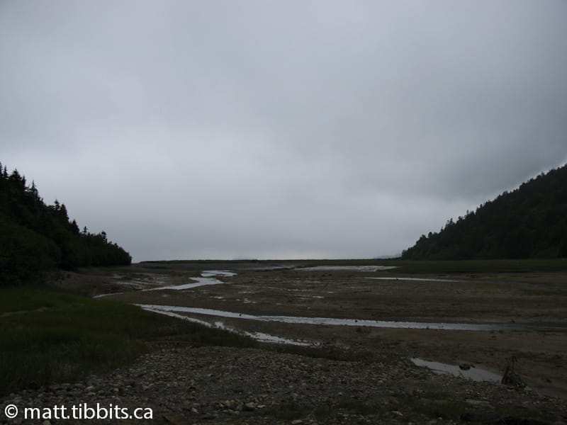 Storm blowing in over the Bay of Fundy at Goose Creek.