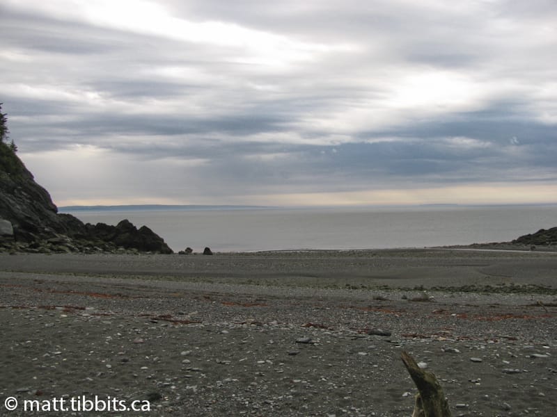 The point looking out over the Bay. Goose River Trail leads to this spot.