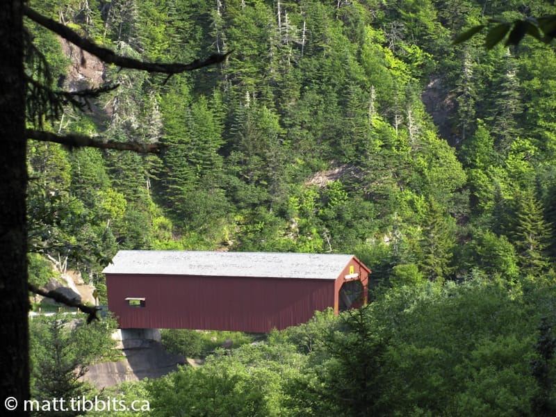 Covered bridge at Point Wolfe as seen from my campsite.