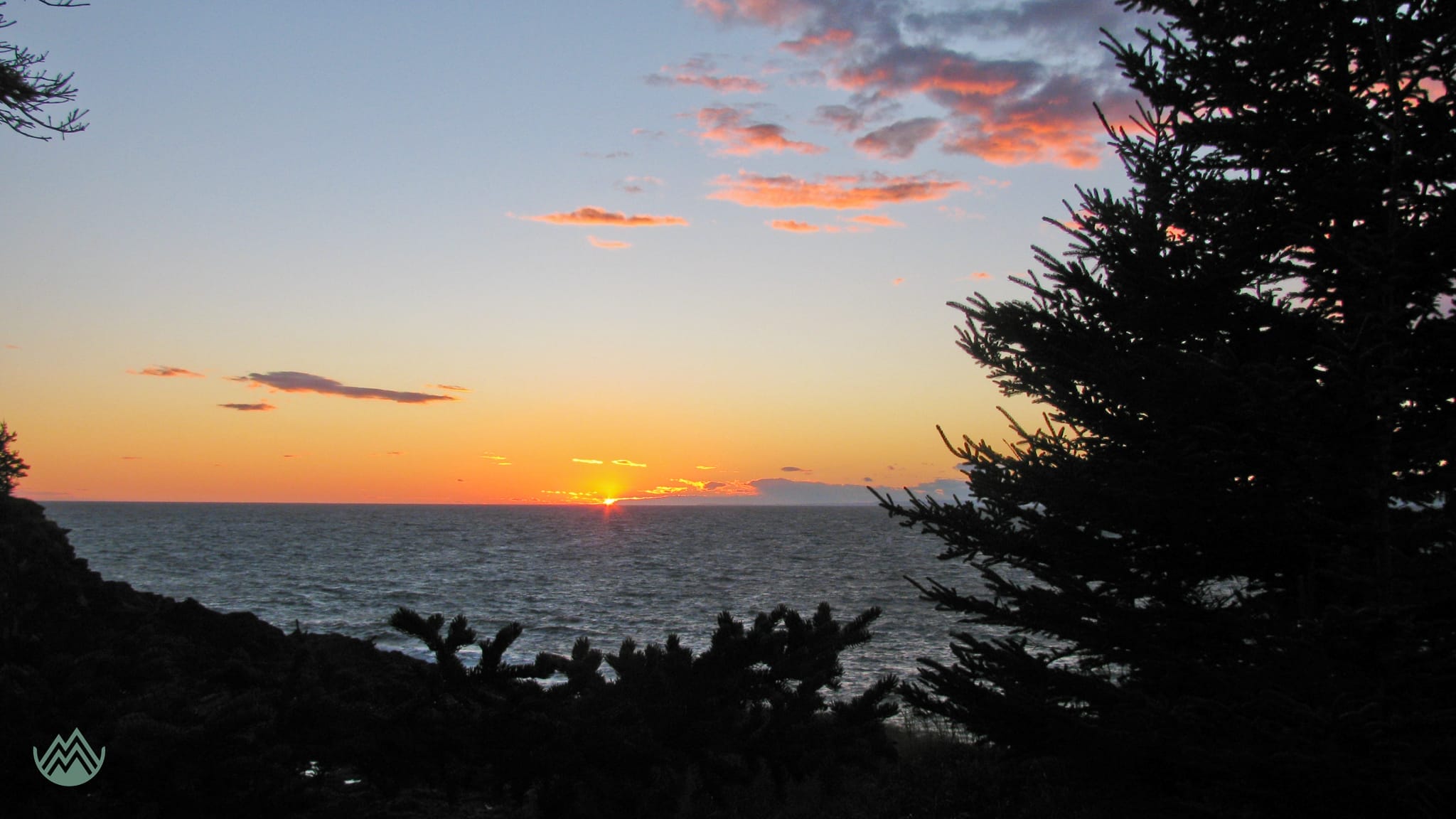 Cape Chignecto Trail, NS. Sunset at Big Bald Rock Brook.