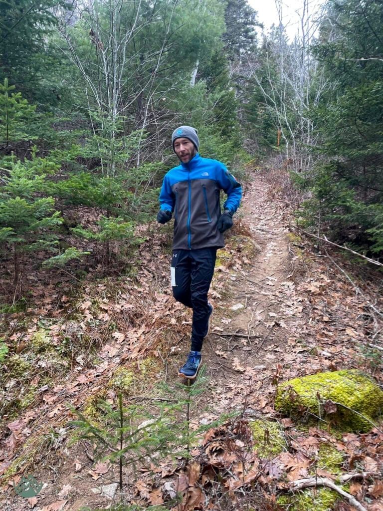 the author running at The Toboggan Run
